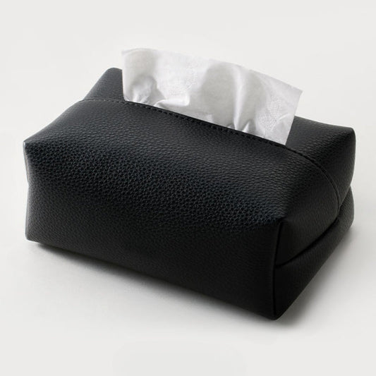 Larkon — Pebbled Faux Leather Tissue Holder with Minimalist Design