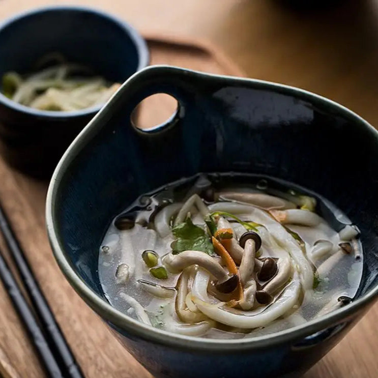 Sena Bowl — Artisan Ceramic Soup Bowl with Handles and Glazed Finish