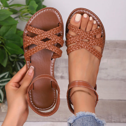 Liora — Handcrafted Vegan Leather Sandals with Cushioned Sole