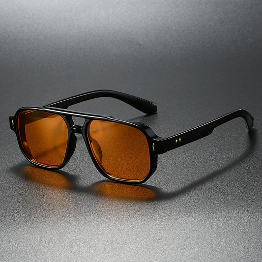 Veylor Aviator — Angular Vintage Motorsport Sunglasses with UV Protection