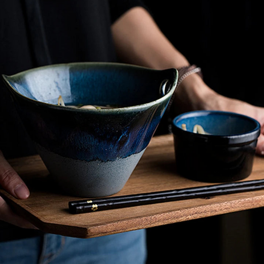 Sena Bowl — Artisan Ceramic Soup Bowl with Handles and Glazed Finish