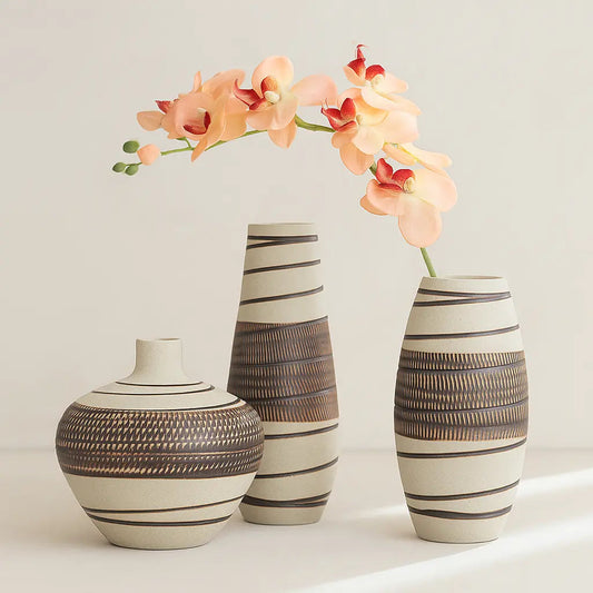 Minimalist Tribal Ceramic Vase Set™ — Ignite Your Room with Bold, Raw Elegance That Demands Attention
