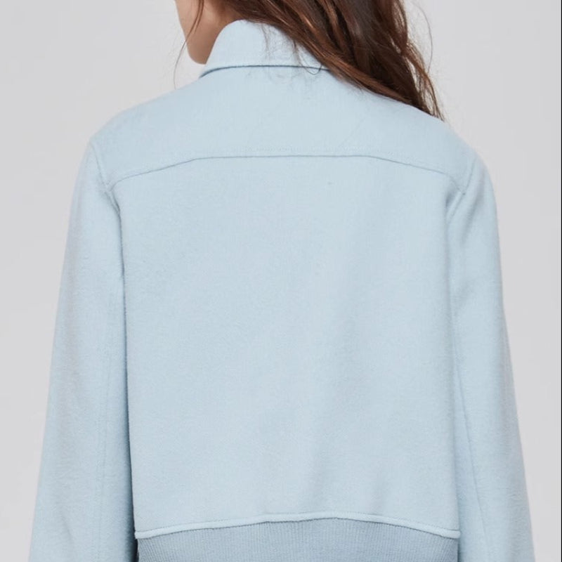 Brynna Wool Jacket — Cropped Wool Coat with Modern Structured Fit