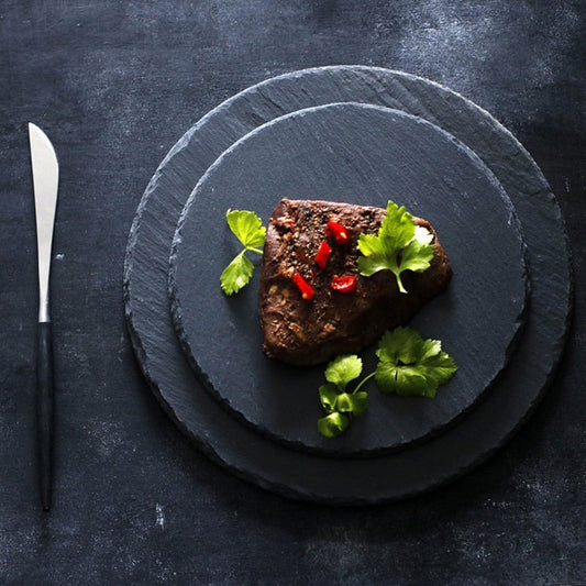 Merrow SlatePlate — Durable Black Serving Plate for Hot & Cold Dishes