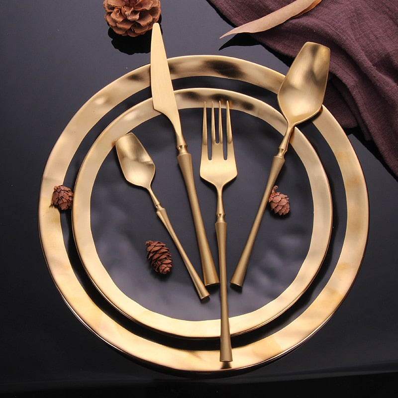 Zyphora Gold Cutlery Set