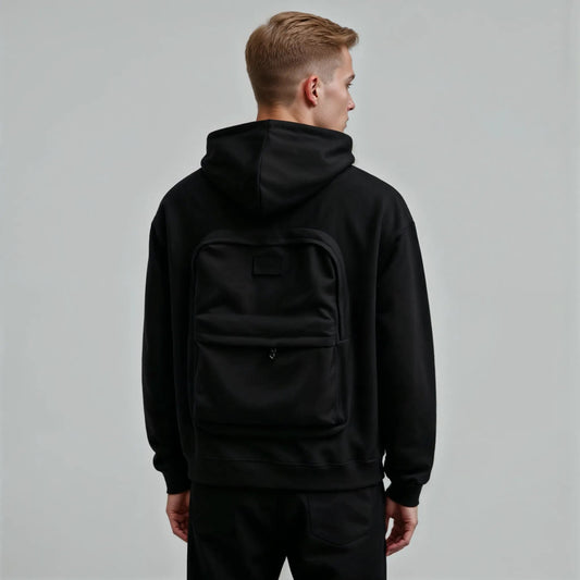 Tazziro TravelShell — Men's Jacket with Built-In Hidden Backpack
