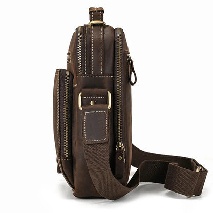 Logan Messenger — Full-Grain Leather Bag with Tablet Pocket