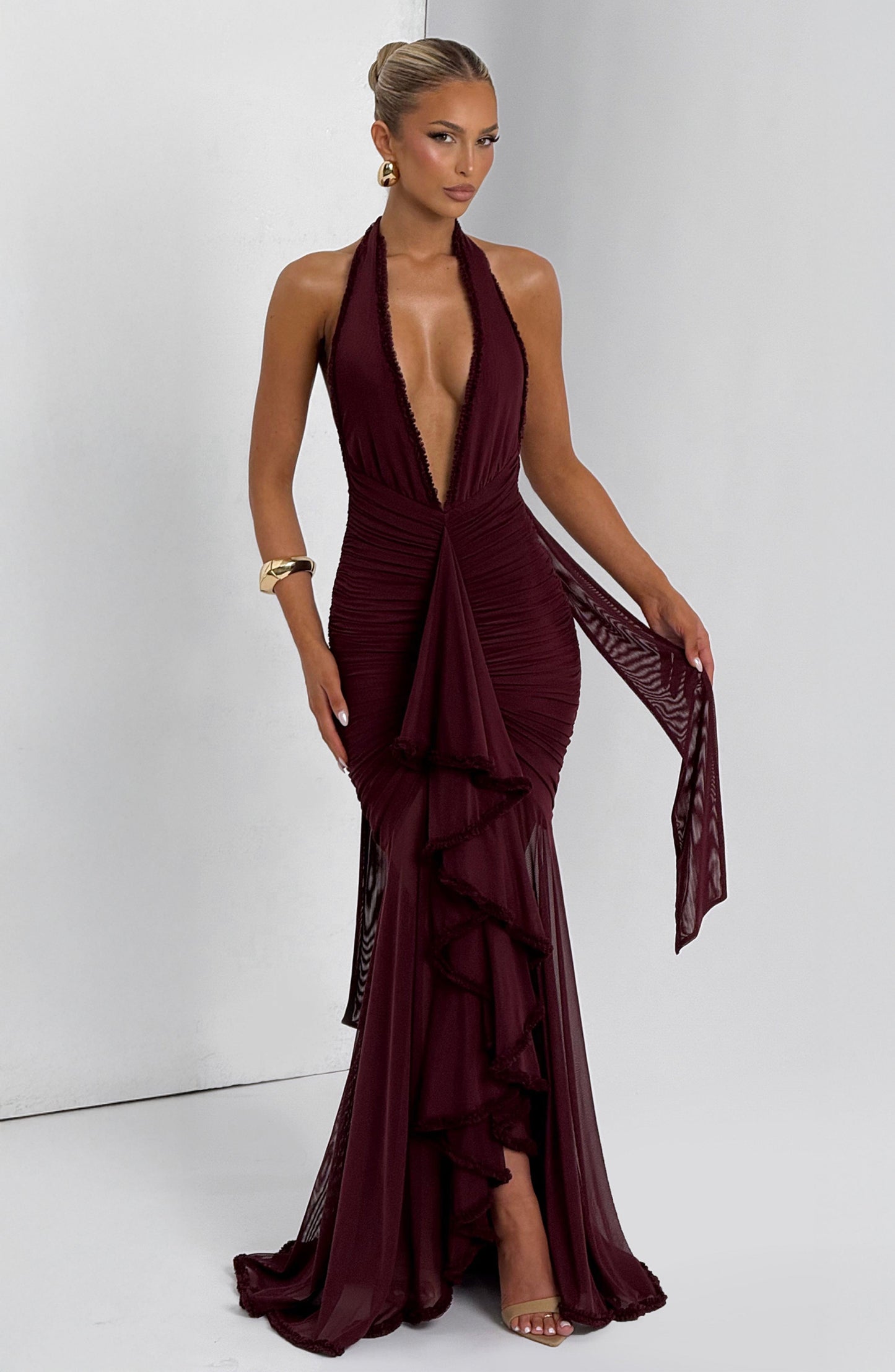 Quorvix Maxi Dress - Cherry Lacquer