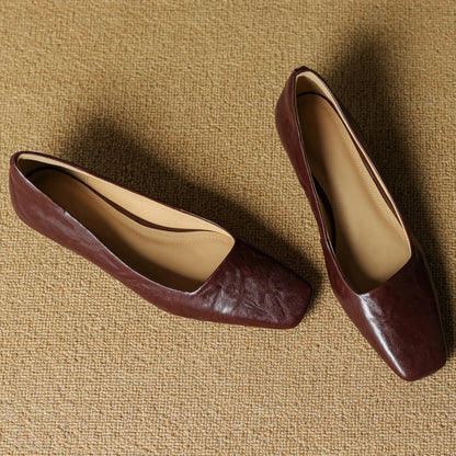 Alaris — Genuine Leather Kitten Heel Pumps with Cushioned Insole