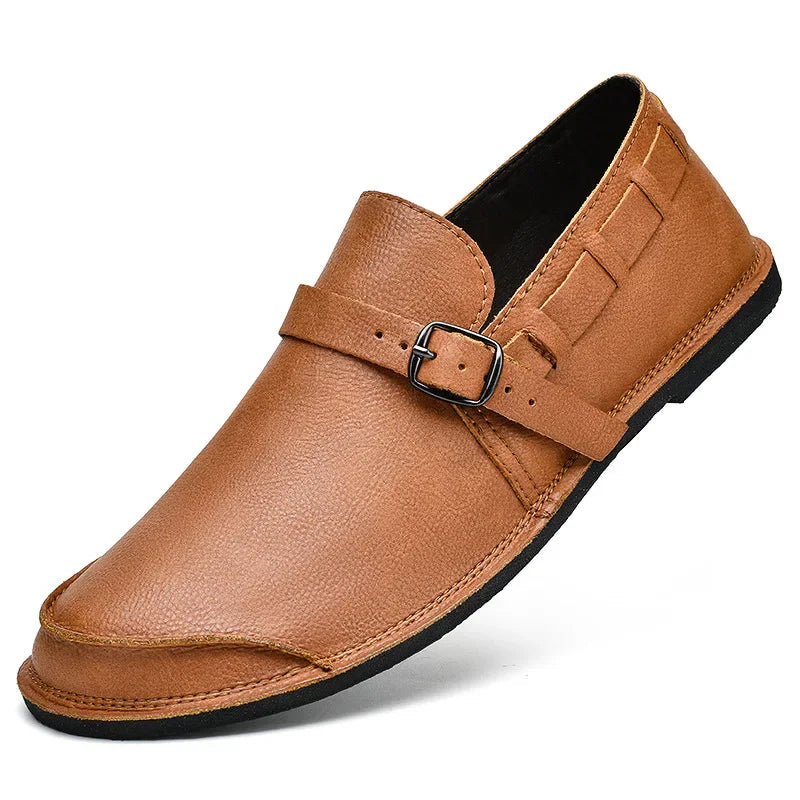Lumen — Buckled Leather Loafers with Cushioned Comfort