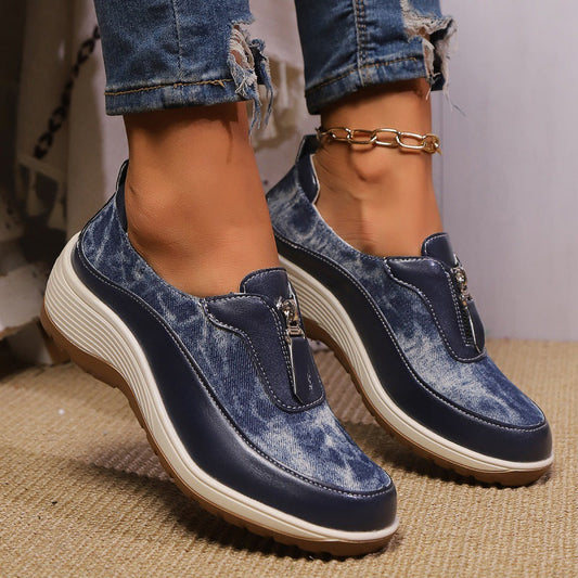 Liora — Orthopedic Denim Slip-On Shoes for All-Day Comfort