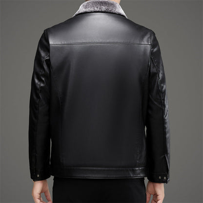Mercer Leather Shearling Jacket — Premium Warm Leather Outerwear