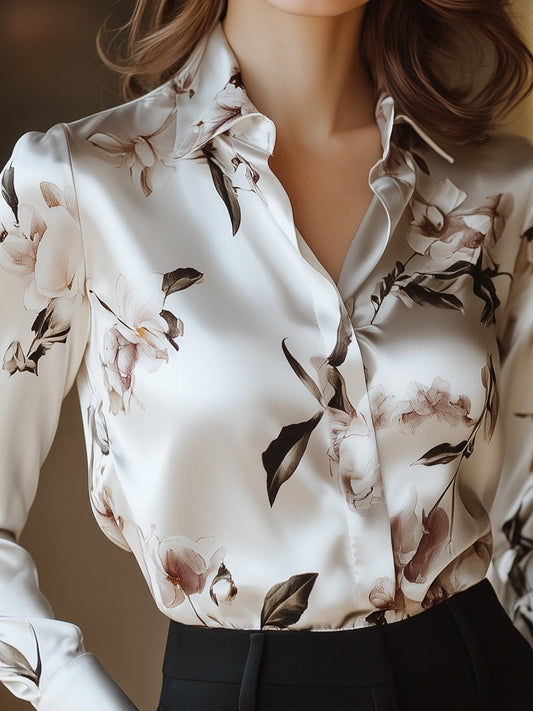 LuxeLure™ Satin Blouse — Slip Into Silky Confidence That Commands Every Room