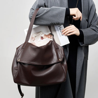 Lioren — Women's Genuine Leather Soft Minimalist Casual Tote Bag