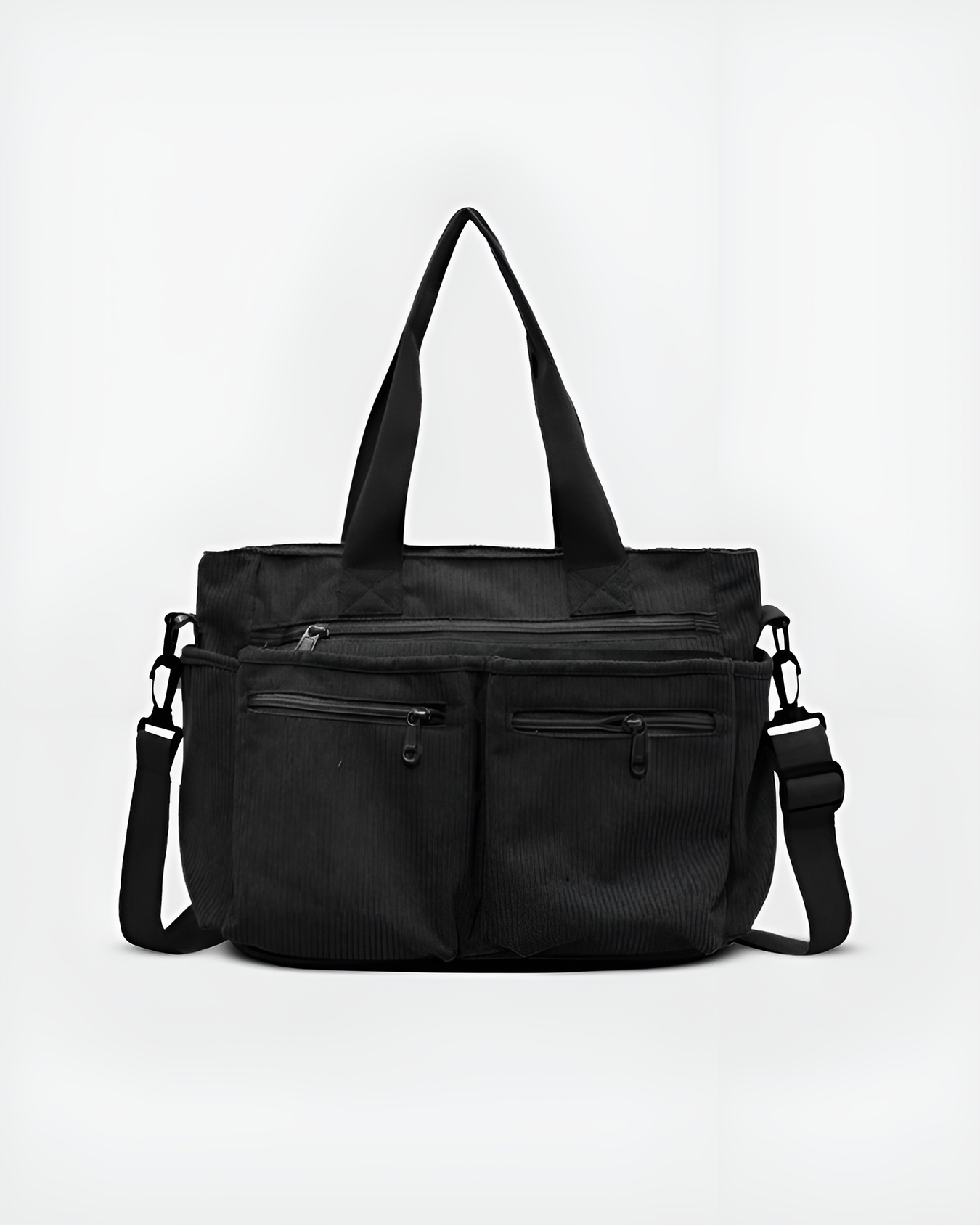 Lornell Cord Tote — Spacious Everyday Bag with Organized Storage