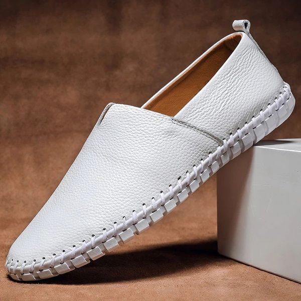 Larko — Men's Soft Pebbled Leather Loafers with Flexible Sole