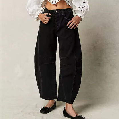 Larenis Wide Leg Jeans — Comfortable Stretch Denim with Retro Fit