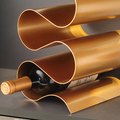 Virello — S-Shaped Metal Wine Rack with Modern Sculptural Design