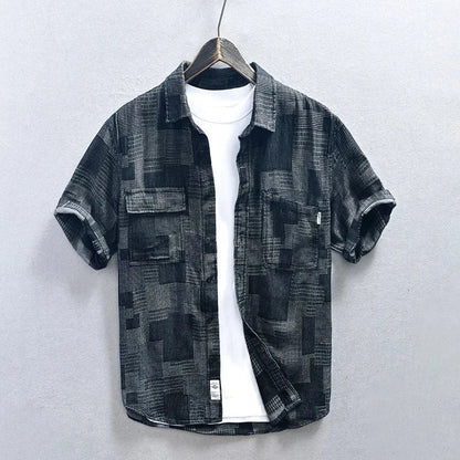 Lomell Shirt — Lightweight Checkered Cotton Blend with Dual Pockets
