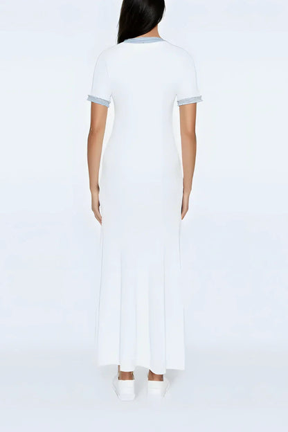 LumeLace™ Knit Denim Dress — Command Every Gaze with Effortless, Unstoppable Confidence