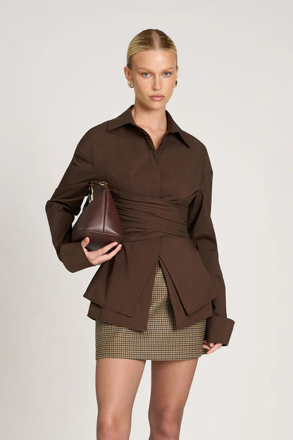 Vessira™ Draped Waist Shirt — Command Attention with Every Curve and Step
