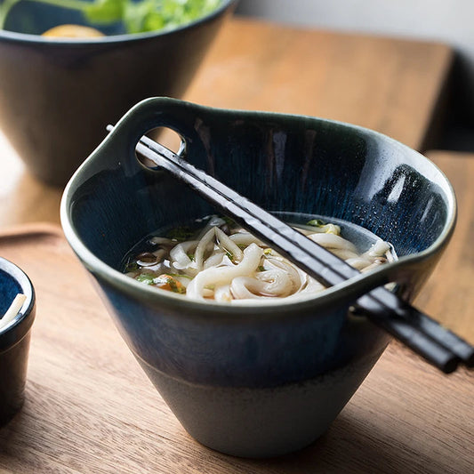 Sena Bowl — Artisan Ceramic Soup Bowl with Handles and Glazed Finish