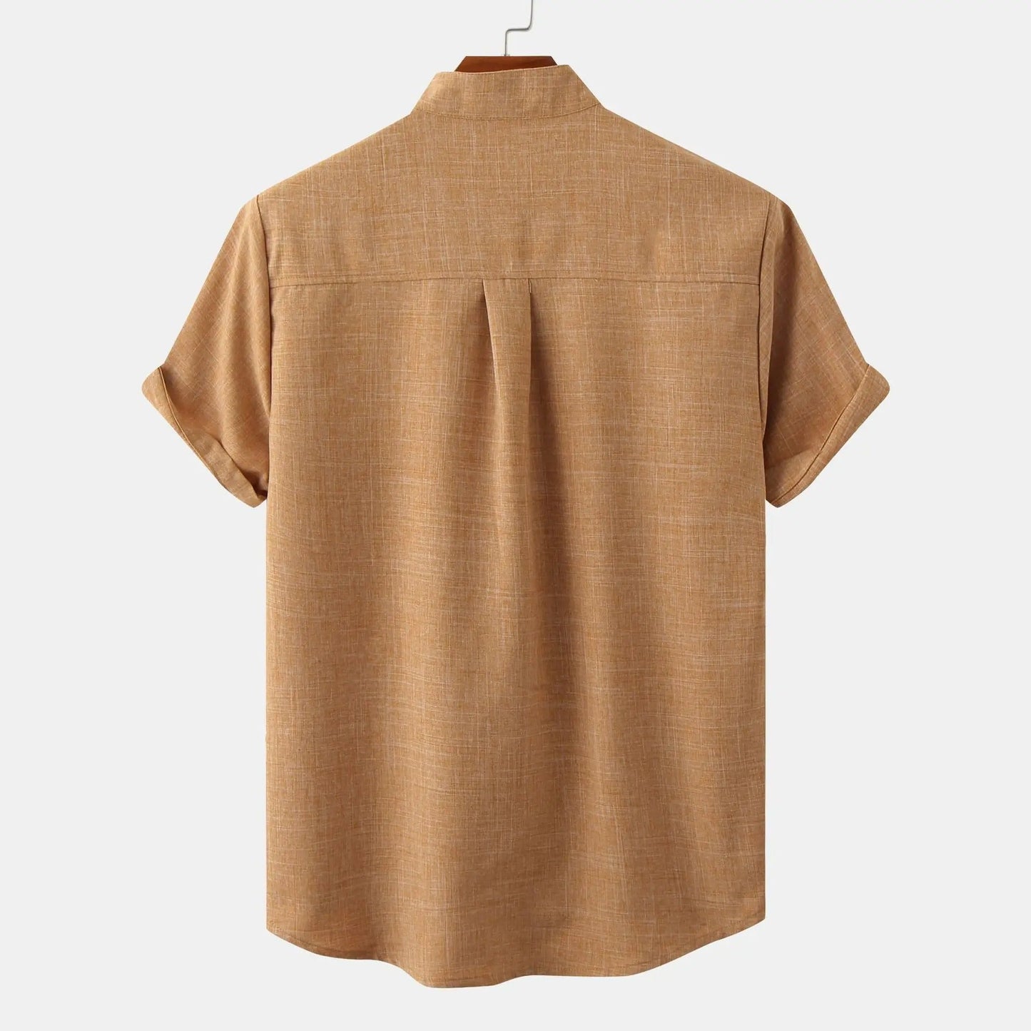 Linton — Lightweight Cotton-Linen Summer Shirt with Mandarin Collar