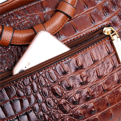 Norla — Vintage Croc Handbag with Convertible Design