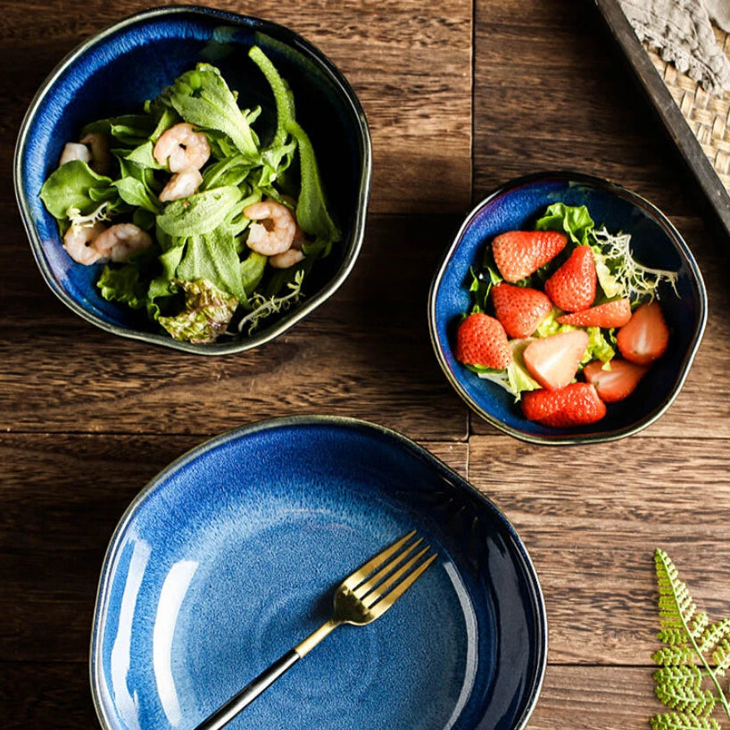 Liora — Blue Ceramic Bowl with Durable Glazed Finish
