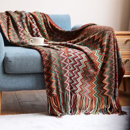 Owen Colorful Chevron Coverlet™ — Wrap Yourself in Bold, Boho Luxury That Wows Every Room