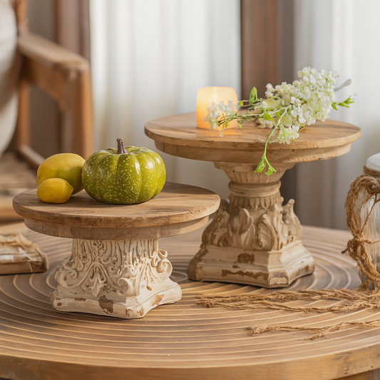 Arlen — Handcrafted Vintage Wooden Display Tray with Distressed Finish