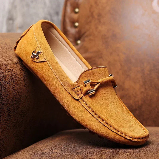 Velorio — Premium Suede Loafers with Cushioned Comfort and Metallic Accents