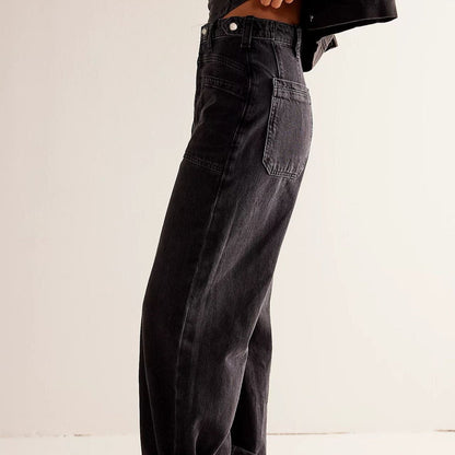 Larkyn — Vintage Light Wash High-Rise Wide Leg Jeans