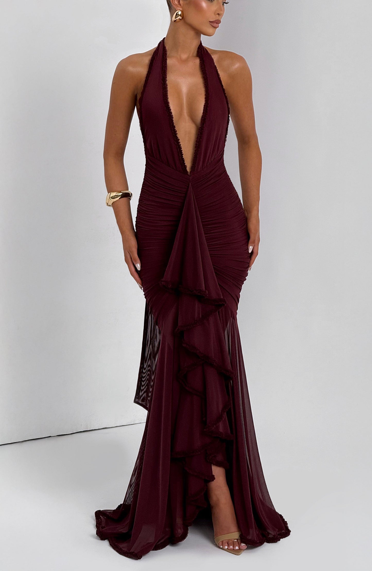 Quorvix Maxi Dress - Cherry Lacquer