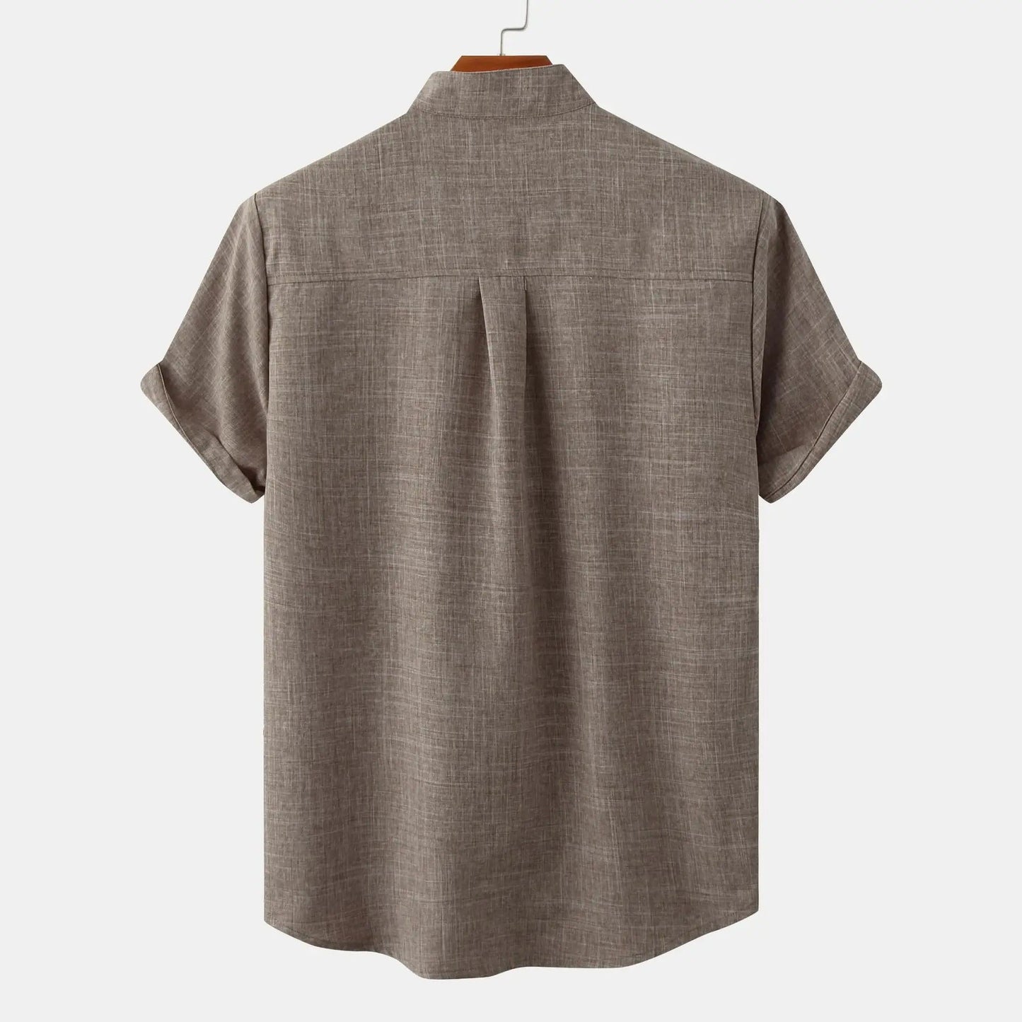 Linton — Lightweight Cotton-Linen Summer Shirt with Mandarin Collar