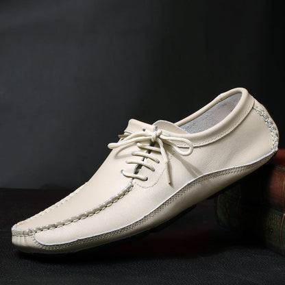 Avenna — Premium Leather Loafers with Lace-Up Comfort Design