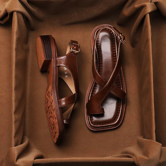 Velitura™ Leather Sandals — Step All Day in Cloud-Like Comfort and Confident Style