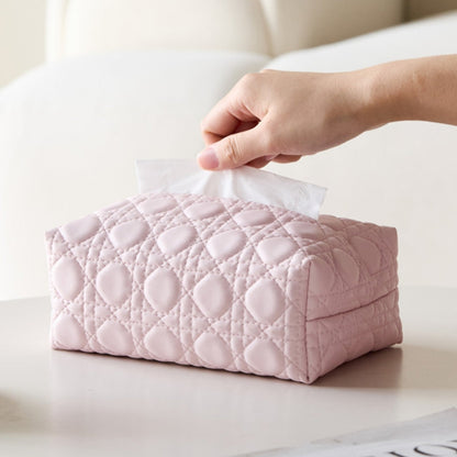 Velora — Quilted Faux Leather Tissue Holder with Modern Design