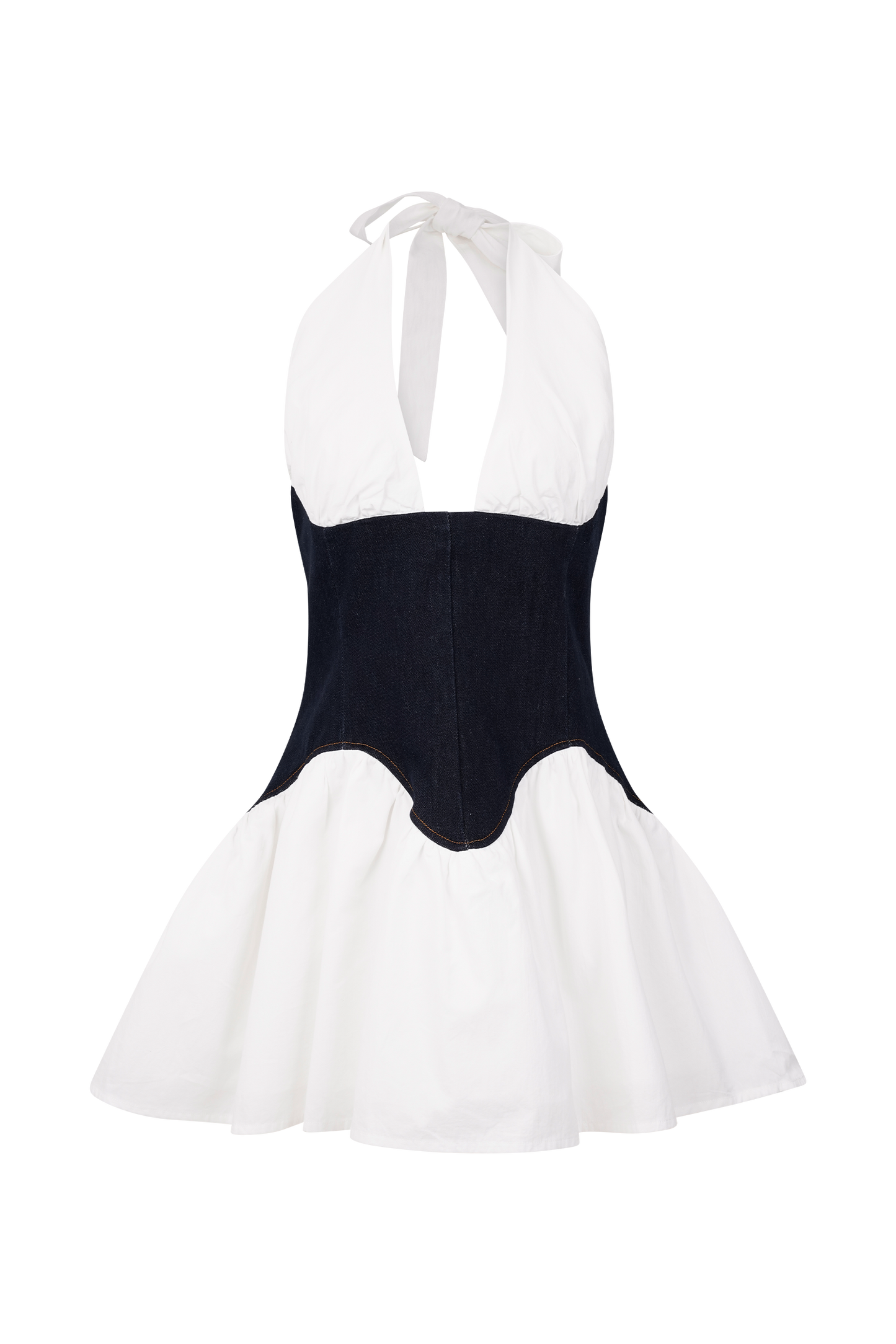 Zentara Denim Cotton Mini Dress - Indigo Blue