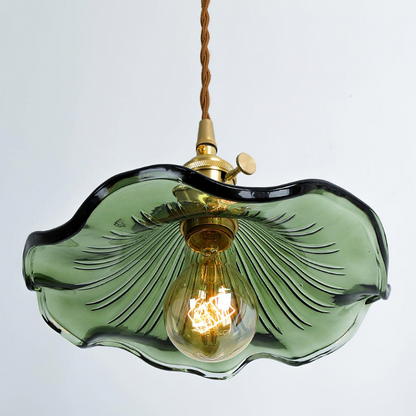 Liora — Floral Glass LED Pendant Light with Warm Glow