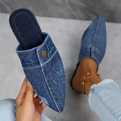 Denim Mules™ — Slip Into Bold Style and All-Day Comfort That Commands Attention