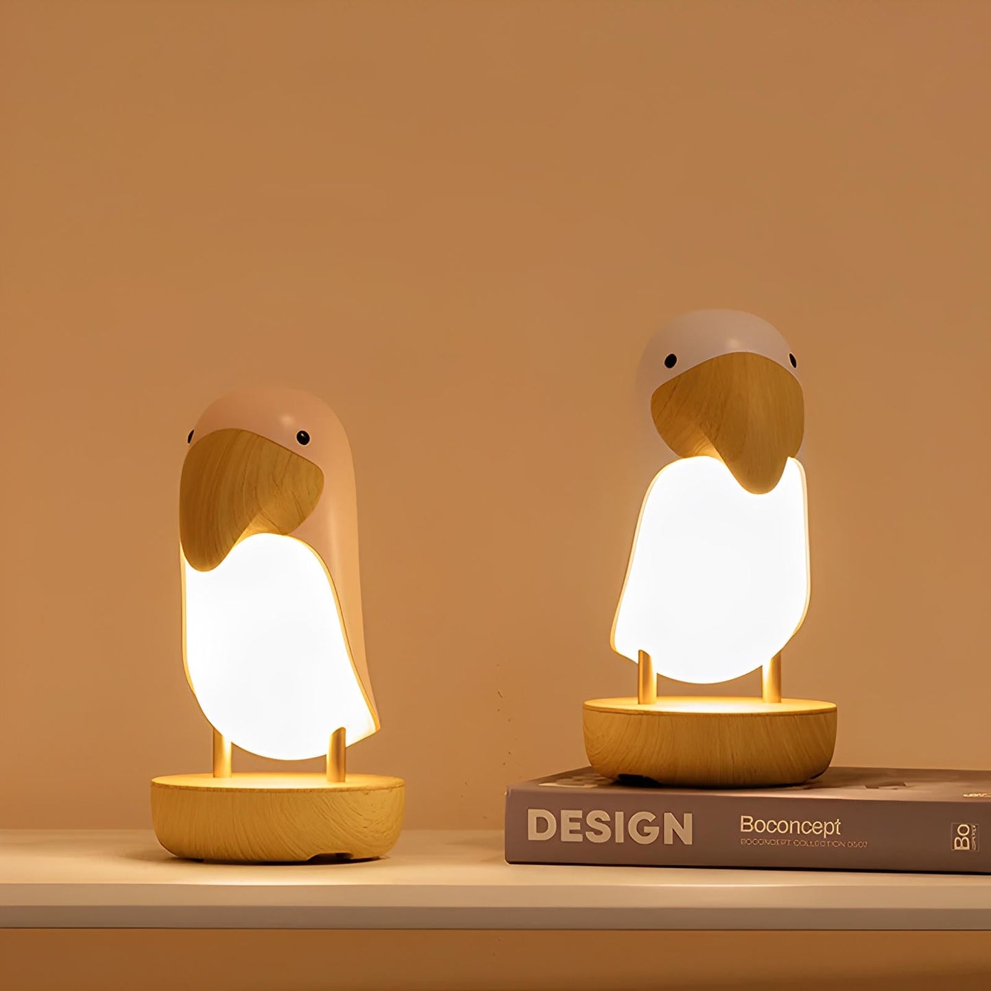 Norla — Minimalist Bird Night Light with USB Rechargeable Battery