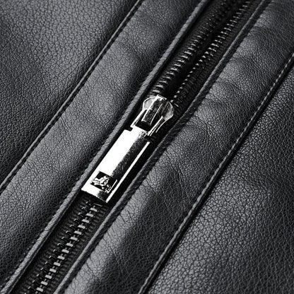 Mercer Leather Shearling Jacket — Premium Warm Leather Outerwear