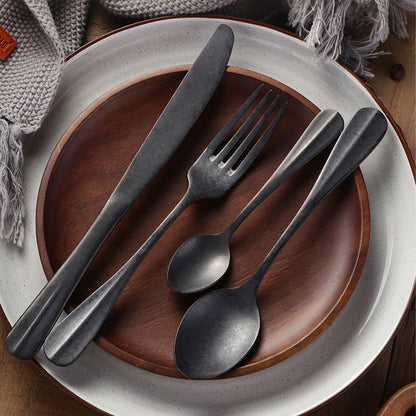 StoneVale™ Ultra Matte Silverware Set — Grip Every Meal with Bold Luxury and Timeless Power
