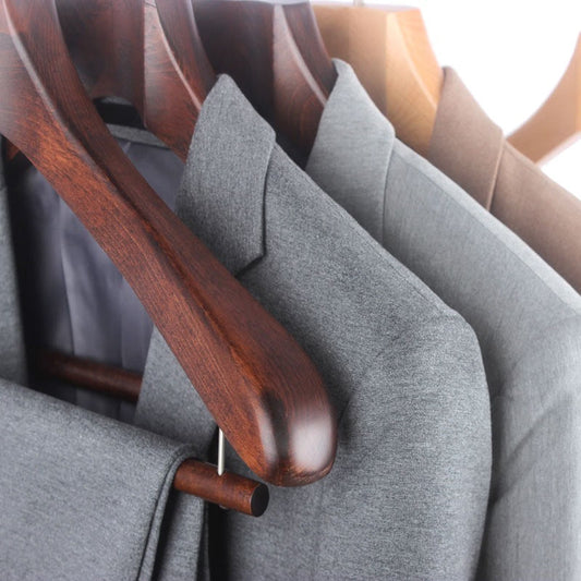 Boldcut Oakwood Hangers — Sculpted Hardwood Suit and Coat Support