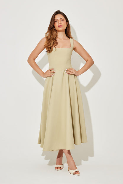 Celestara™ Flow Midi Dress — Own Every Room with Effortless, Jaw-Dropping Elegance