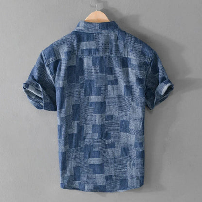 Lomell Shirt — Lightweight Checkered Cotton Blend with Dual Pockets