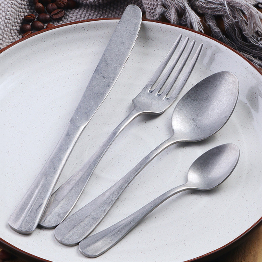 StoneVale™ Ultra Matte Silverware Set — Grip Every Meal with Bold Luxury and Timeless Power