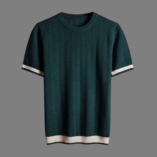 Chevron Jacquard Knit Tee™ — Own Every Moment with Vintage Swagger and Unstoppable Comfort