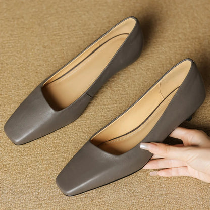 Alaris — Genuine Leather Kitten Heel Pumps with Cushioned Insole